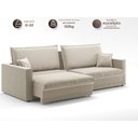 Ver imagem 3 de Sofá Tango 1,80m sem Caixa, Retrátil e Reclinável Veludocristal Areia - Netsofas