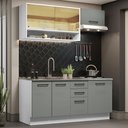 Ver imagem 2 de Armário de Cozinha Compacta 180cm Branco Cinza Agata Madesa 04