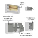 Ver imagem 5 de Armário de Cozinha Compacta 180cm Branco Cinza Agata Madesa 04