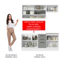 Ver imagem 6 de Armário de Cozinha Compacta 180cm Branco Cinza Agata Madesa 04