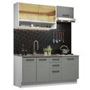 Ver imagem 3 de Armário de Cozinha Compacta 180cm Branco Cinza Agata Madesa 04