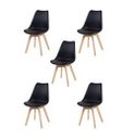 Ver imagem 1 de Kit C|5 Cadeiras Leda Preta - Charles Eames com Almofada