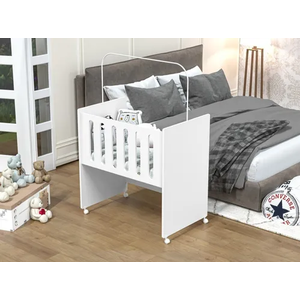 Berço Moisés Mini Forura100%MDF bebê Branco