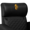 Ver imagem 5 de Poltrona Gamer Sparta com Encosto Reclinável e Carregador Usb:corino Preto/dourado