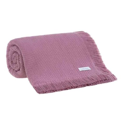 Colcha Queen Jacque com Franja 220x250 Cm Rosa Buddemeyer