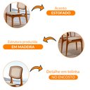 Ver imagem 5 de Conjunto com 2 Cadeiras Malta Premium em Madeira Maciça para Sala de Jantar Moderna Mobília