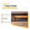 Ver imagem 3 de Kit 6 Banquetas Alta Banco para Balcão Junco Preto Àrea Gourmet Ilha Bancada bares Churrasqueira