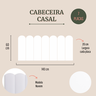 Cabeceira Casal Modulada Nuvem Cama Box Corino Branco - 2