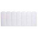 Ver imagem 3 de Cabeceira Casal Modulada Nuvem Cama Box Corino Branco