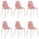 Ver imagem 1 de Kit com 6 Cadeiras em Polipropileno Miami Rosa/Rose
