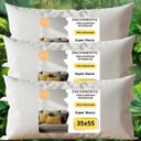 Ver imagem 1 de Kit 3 Enchimento Almofada Refil Fibra Retangular 35x55cm