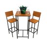 Conjunto jogo mesa com banquetas bar bistro cozinha varanda decoração super preço - 5
