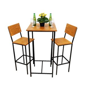 Conjunto jogo mesa com banquetas bar bistro cozinha varanda decoração super preço