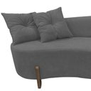 Ver imagem 5 de Namoradeira Sofá Feijão Luna Orgânica Couro Cinza