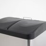Lixeira Seletiva Dupla Inox Office Healer Simple 2 Divisórias de 15l - 8