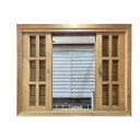 Ver imagem 3 de Janela de Madeira Veneziana de Correr Reto Eucalipto Grandis Rosa - 1,20 (A) x 1,40 (L)