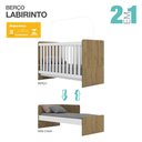 Ver imagem 3 de Conjunto Quarto Infantil Labirinto Com Roupeiro, Berço e Cômoda Henn