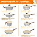 Ver imagem 6 de Conjunto de Panelas Antiaderente Cerâmica de Indução New York 8 Peças - Casambiente