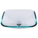 Ver imagem 2 de Cuba de Apoio para Lavatório de Vidro 38cmx30cm Topázio Astra