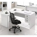 Ver imagem 5 de Escrivaninha 03 Gavetas Reversível Me4106 Branco