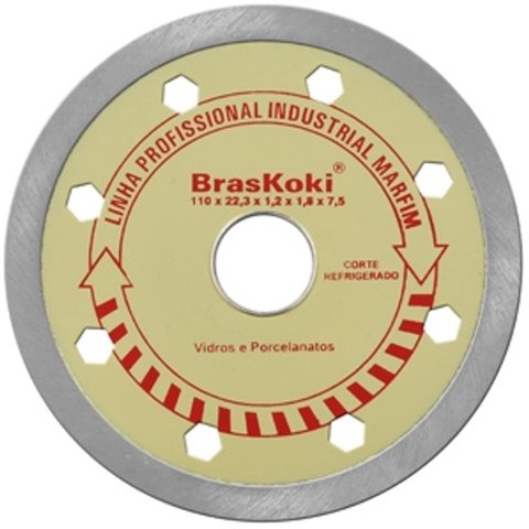 Disco Marfim 110mm para Vidros e Porcelanatos - 23.1210202 - BRASKOKI