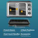 Ver imagem 7 de Elite Gourmet Forno de Bancada 25l com Porta Dupla Francesa (inox/preto)