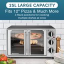 Ver imagem 2 de Elite Gourmet Forno de Bancada 25l com Porta Dupla Francesa (inox/preto)