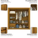 Ver imagem 6 de Guarda-Roupa Casal 100% MDF 3 Portas de Correr 2 Gavetas Naturale/Off White Roma
