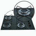 Ver imagem 3 de Cooktop Gás 4 Bocas Ultra Chama 127/220 Mesclado