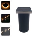Ver mais imagens de 5 Luminárias Balizadores Spots Leds Quadrados em Pvc de 3w Luz Branco Quente de Embutir em Piso Chão
