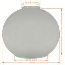 Ver imagem 2 de Bola Americana Lisa Leitosa Grande P/ Pendente Lustre