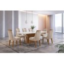 Ver imagem 1 de Conjunto de Jantar 6 Lugares 1,80 em Mdf Deluxe - Domus