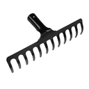 Ver imagem 1 de Ancinho Curvo Leve com 12 Dentes Tramontina em Aço sem Cabo