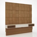 Ver imagem 2 de Conjunto com Painel e 2 Puff's Baú Quadrado Dalla Costa