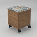 Ver imagem 4 de Conjunto com Painel e 2 Puff's Baú Quadrado Dalla Costa