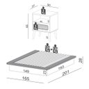 Ver imagem 4 de Conjunto Quarto 2 Mesas de Cabeceira com Cama Base Casal Mdf Freijó Dalla Costa