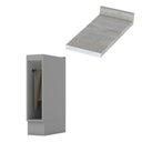 Ver imagem 2 de Armário Porta Toalha Americana Henn 20 Cm com Tampo Cinza/calcare