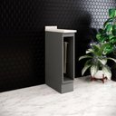 Ver imagem 1 de Armário Porta Toalha Americana Henn 20 Cm com Tampo Cinza/calcare
