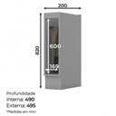 Ver imagem 6 de Armário Porta Toalha Americana Henn 20 Cm com Tampo Cinza/calcare