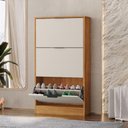 Ver imagem 6 de Sapateira Multiuso 3 Gavetas Basculantes 120x65 cm Aurora Cedro Areia Rudk