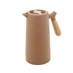 Garrafa Térmica Plástica C/Cabo de Madeira Nórdica Nude 1 Litro Wolff - 1