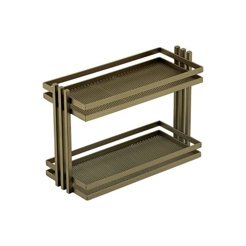 Bandeja Multiuso Organizador Hara Lívia 32,5 x 21 x 14 cm:Champanhe