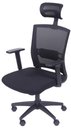 Ver imagem 1 de Cadeira Office Regulavel Tela com Tecido Mesh Preta Base Nylon - 39218