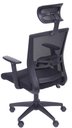 Ver imagem 2 de Cadeira Office Regulavel Tela com Tecido Mesh Preta Base Nylon - 39218