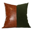 Ver imagem 1 de Almofada Premium Collection Verde & Couro Caramelo Quadrada:somente Capa