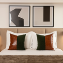 Ver imagem 3 de Almofada Premium Collection Verde & Couro Caramelo Quadrada:somente Capa