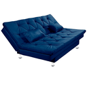 Ver imagem 4 de Sofá Cama 3 Lugares Multiuso Sued Premium:azul