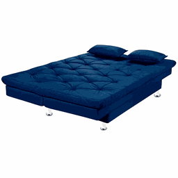 Sofá Cama 3 Lugares Multiuso Sued Premium:azul - 3