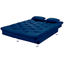 Ver imagem 3 de Sofá Cama 3 Lugares Multiuso Sued Premium:azul