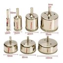 Ver imagem 2 de Kit 7 Brocas Diamantadas Serra Copo Vidro Mármore 10/25/40/55/70/80/100Mm